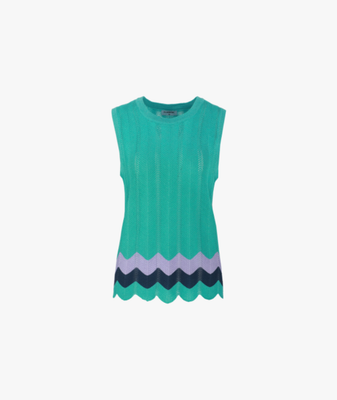 Ensley knitting top blauw