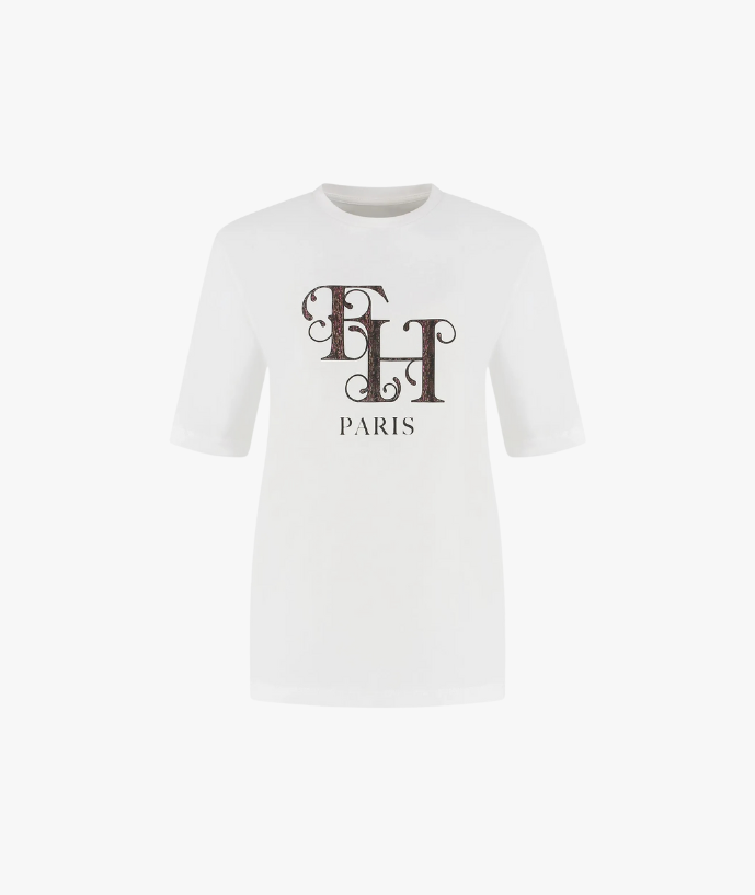 Ferri Leopard T-shirt wit