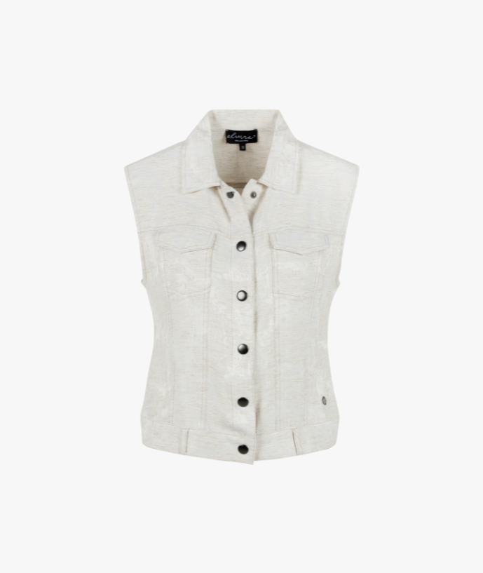 Gilet Demi Silk Ecru