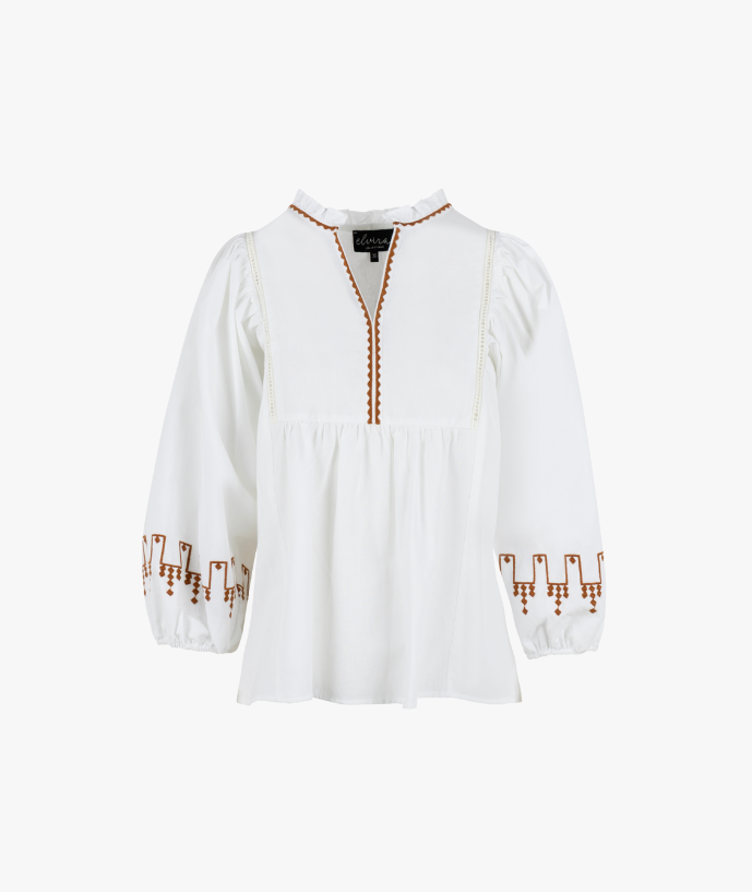 Blouse Biba Off White Bronzed