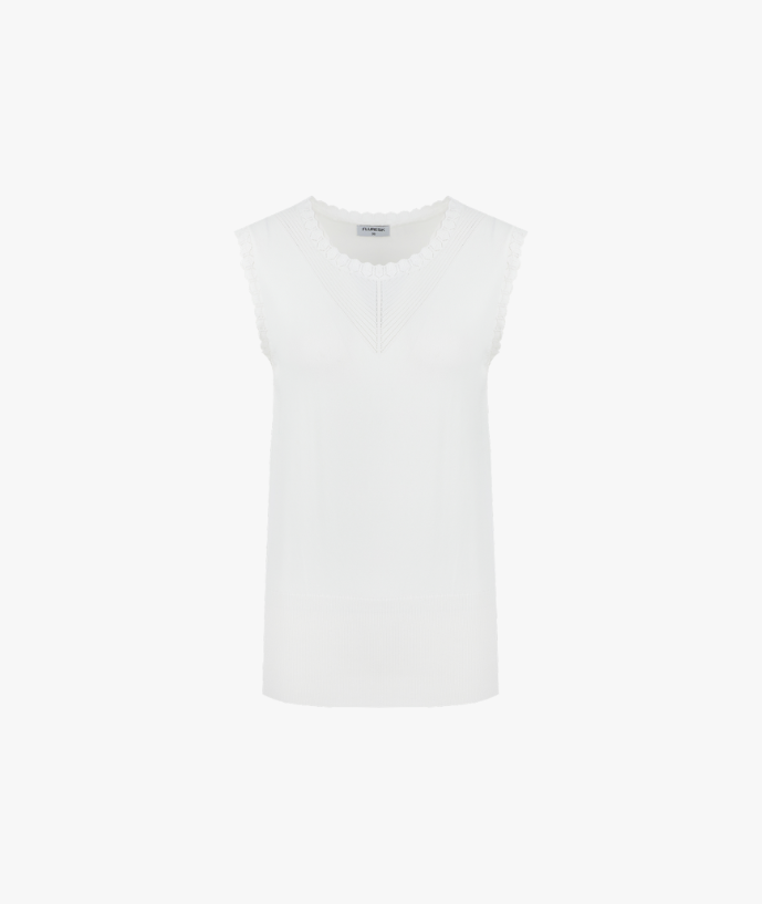 Indila Top Off White