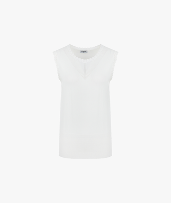Indila Top Off White