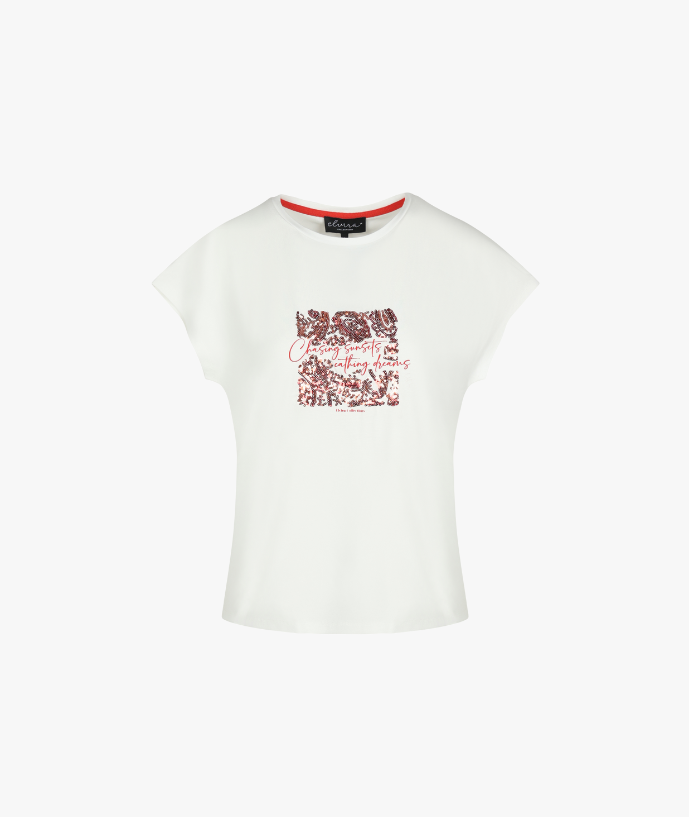 T-shirt Elisa Off White Coral