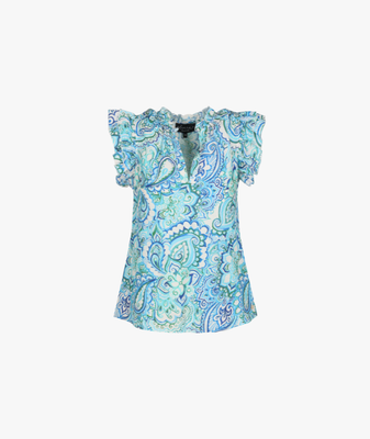 Top Elisa Paisley Blue