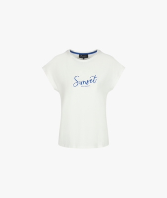 T-shirt Sunset Off White Blue