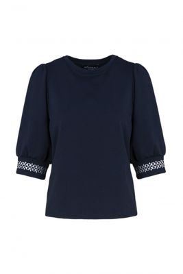 Pullover Izzy Navy Borduur