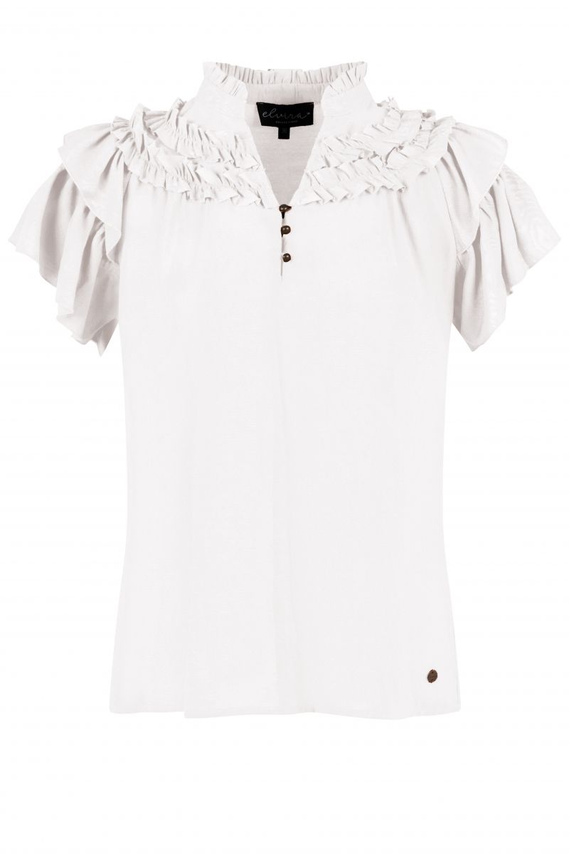 Blouse Rose Off White