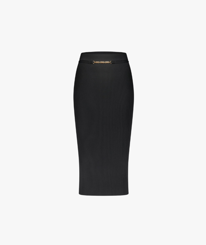 Kochi Midi Skirt zwart