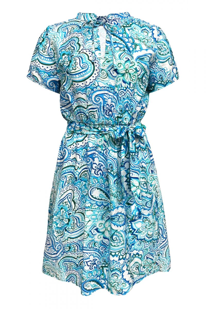 Dress Elisa Paisley Blue