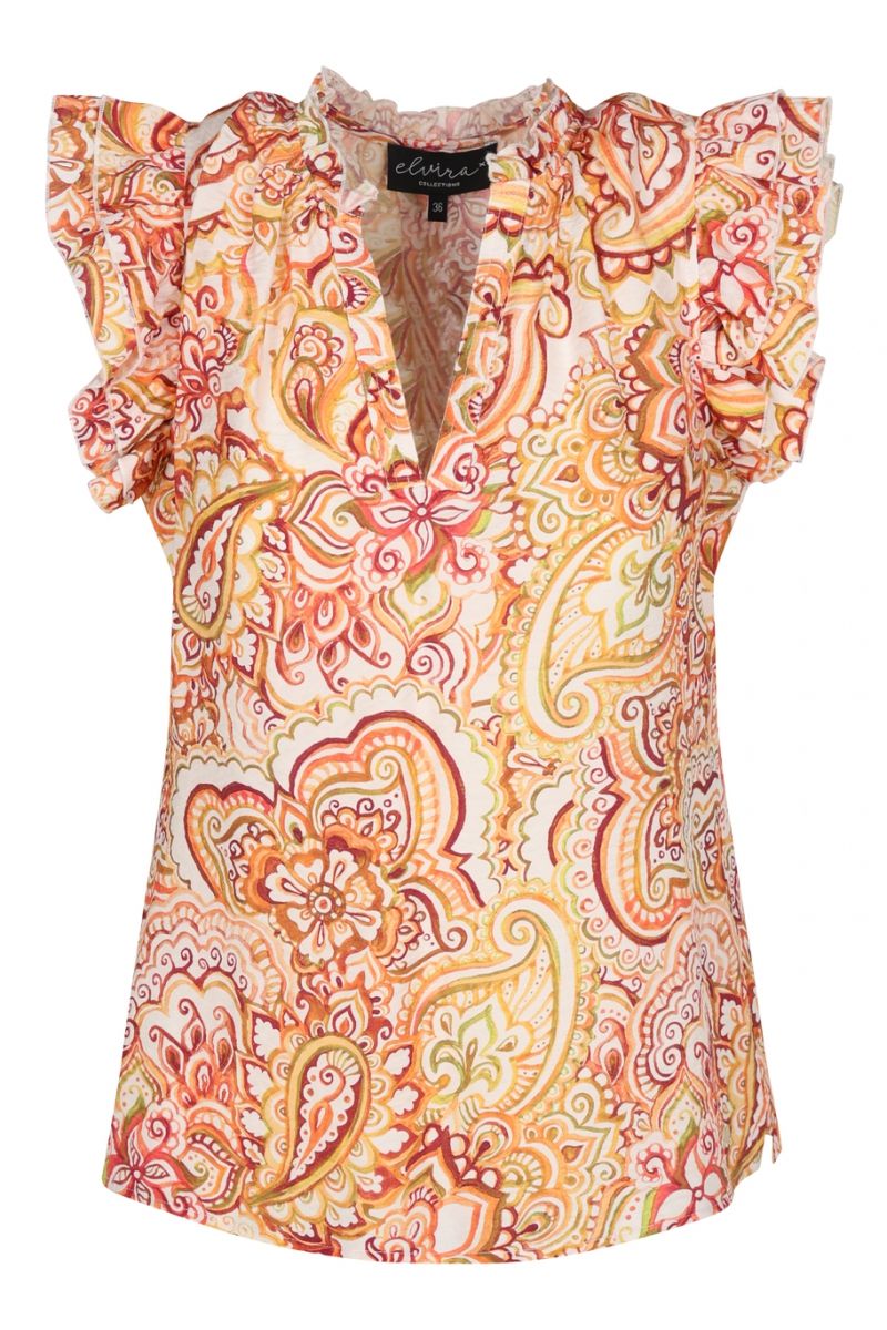 Top Elisa Paisley Orange