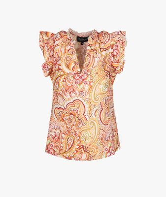 Top Elisa Paisley Orange
