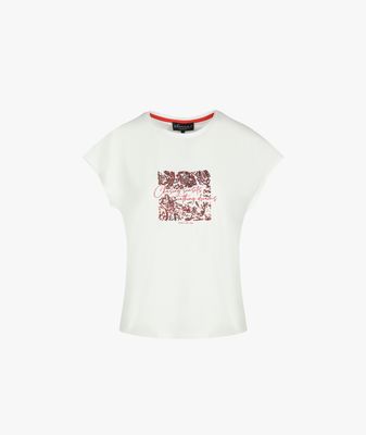 T-shirt Elisa Off White Coral T-shirt Elisa Off White Coral