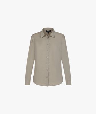 Blouse Minte Taupe Satin