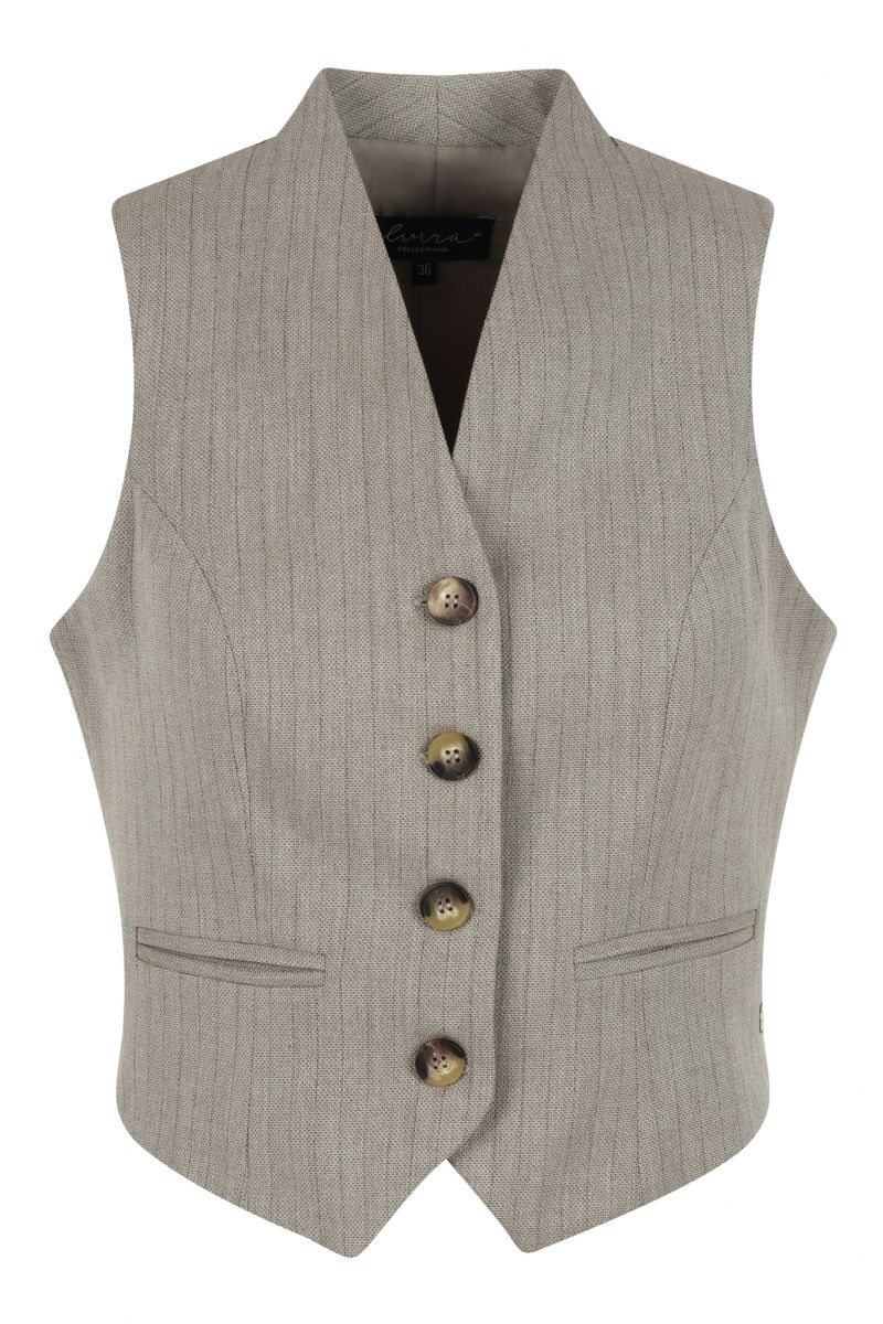 Gilet Miley Taupe Stripe