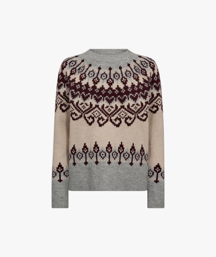 FQMERLA-PULLOVER grijs