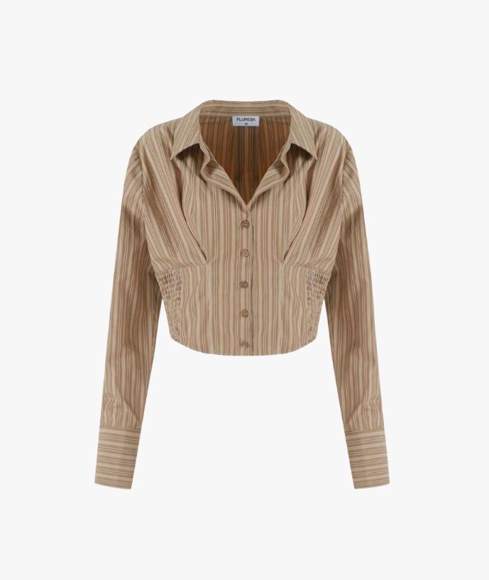 Nivya blouse Warm Taupe