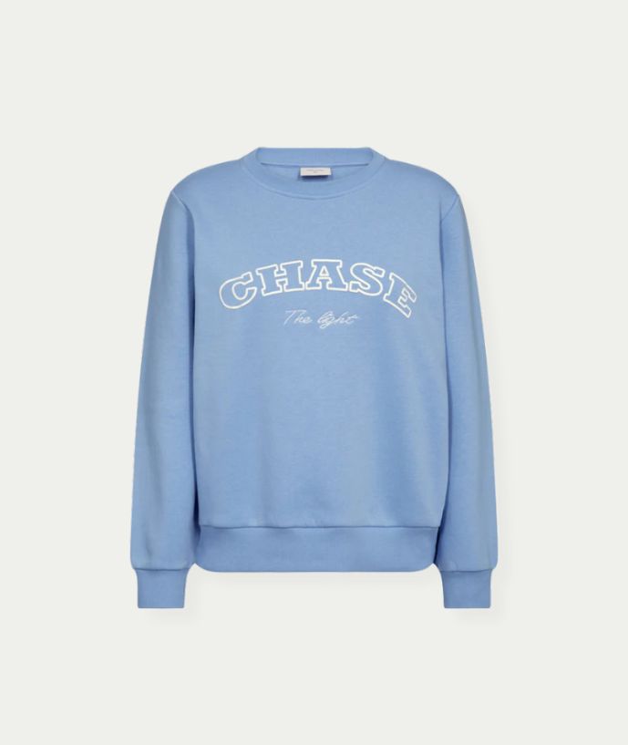 FQKAMELA-PULLOVER Vista Blue w. Star Off-White