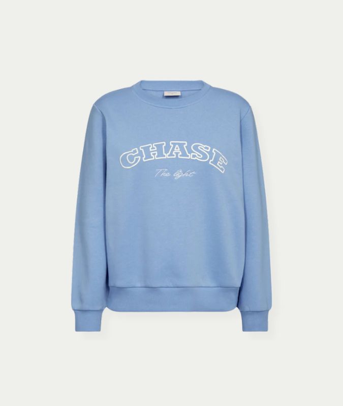 FQKAMELA-PULLOVER Vista Blue w. Star Off-White