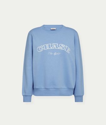 FQKAMELA-PULLOVER Vista Blue w. Star Off-White