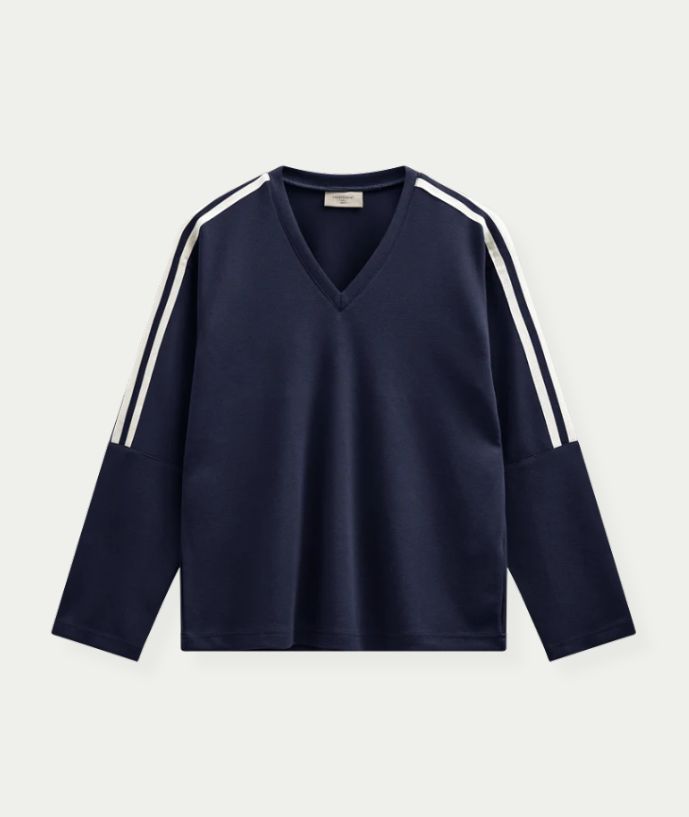 FQLUCINDA-PULLOVER Navy Blazer w. Star Off-white