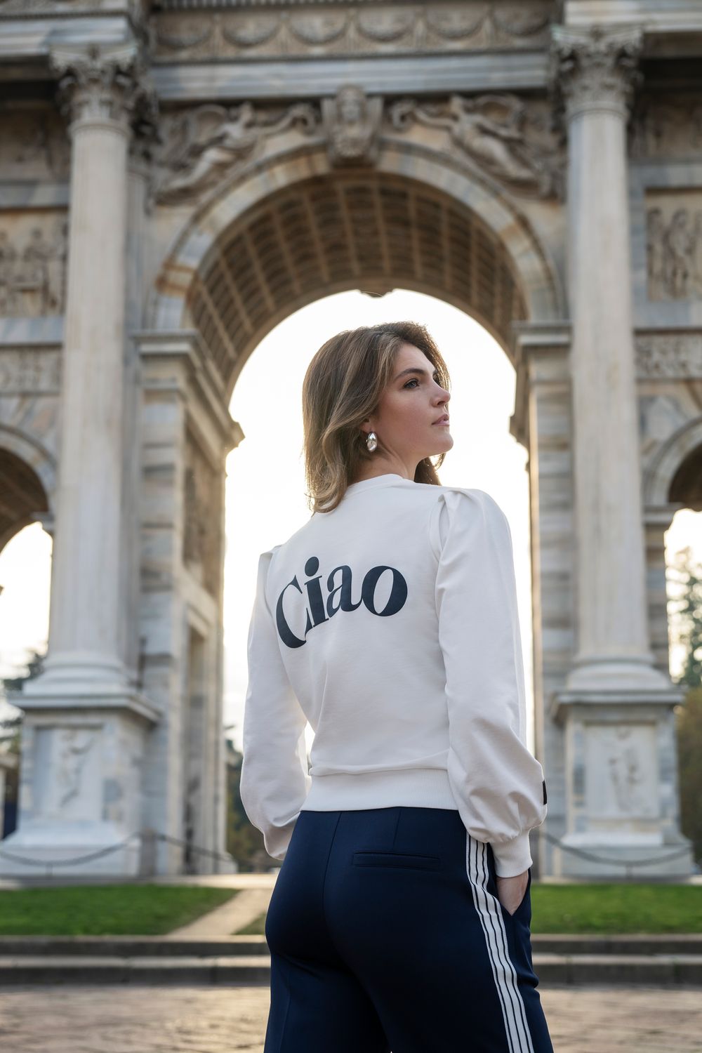 Sweater Ciao Off White - Navy