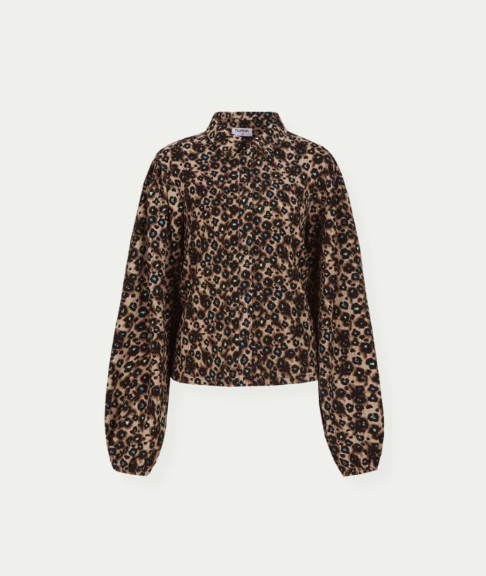 Aislin Blouse Nude Oat/Adriatic Blue