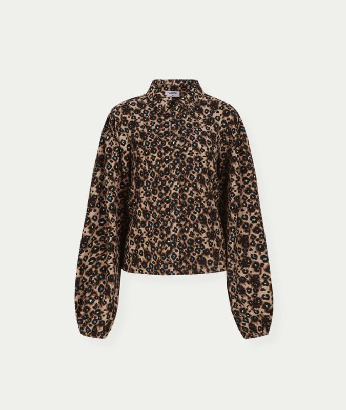 Aislin Blouse Nude Oat/Adriatic Blue