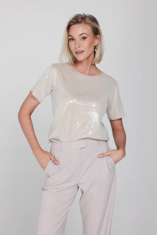 Lune T-shirt zand