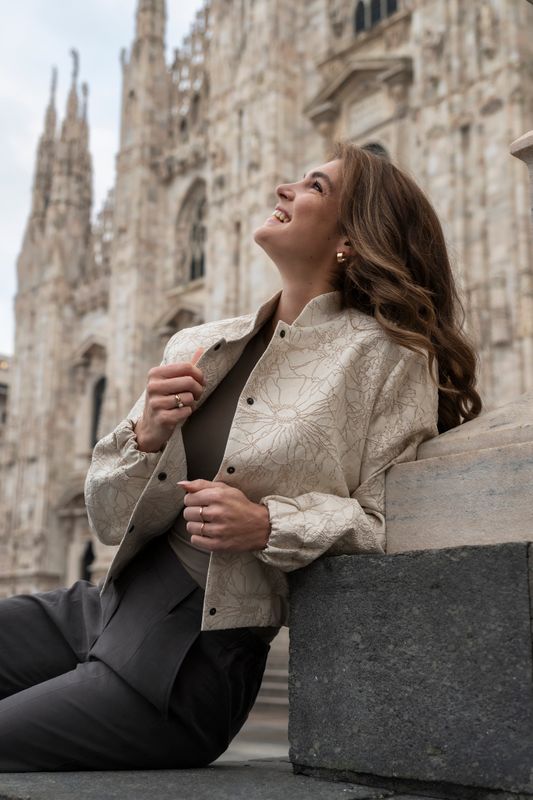 Bomber Aurora Flower Creme