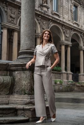 Gilet Zenzi Creme Melange