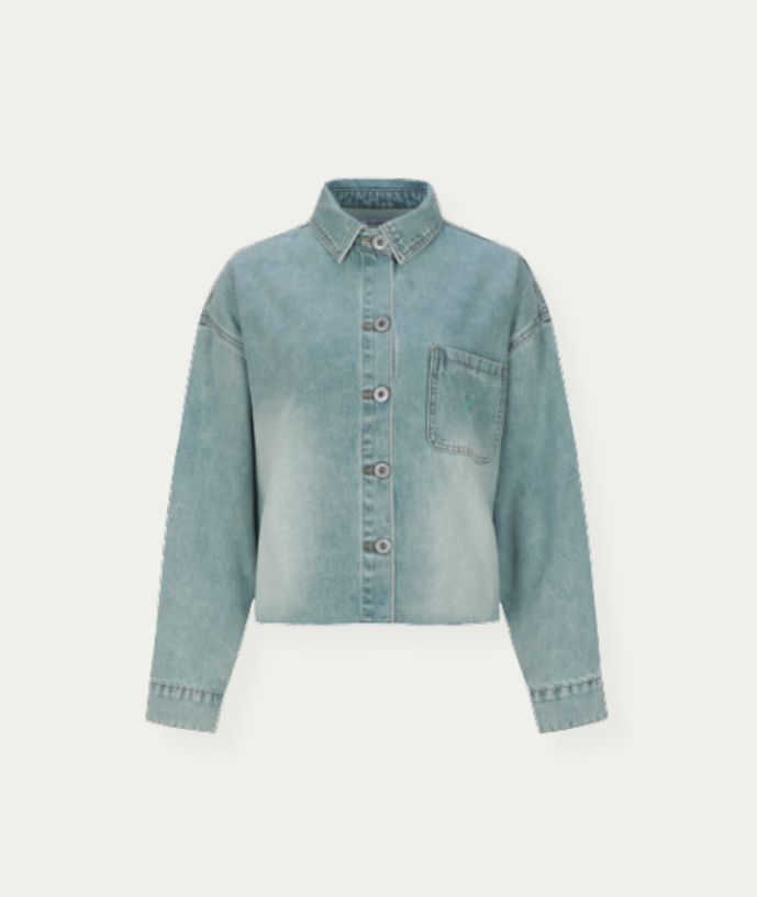 Vaya blouse Denim Green