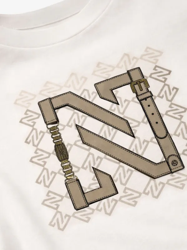 Chain T-Shirt Star White/Travertine