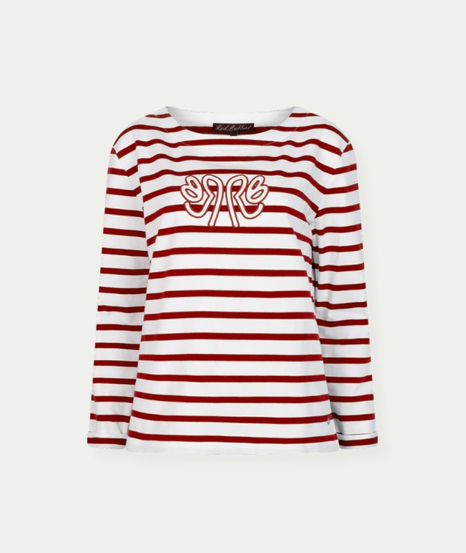 Terry Stripe & logo Red