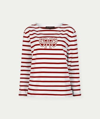 Terry Stripe &amp; logo Red