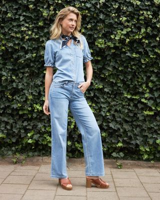 Victoria Blouse Denim lightblue
