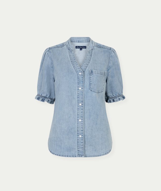 Victoria Blouse Denim whitebleach