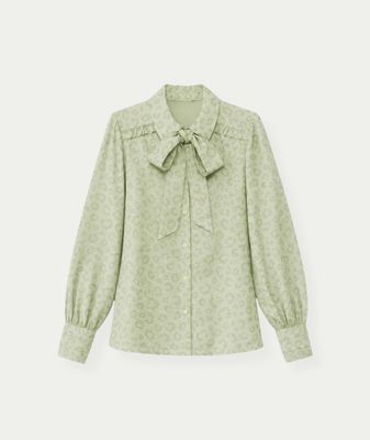 Pragues Leopard Blouse Aloe Vera