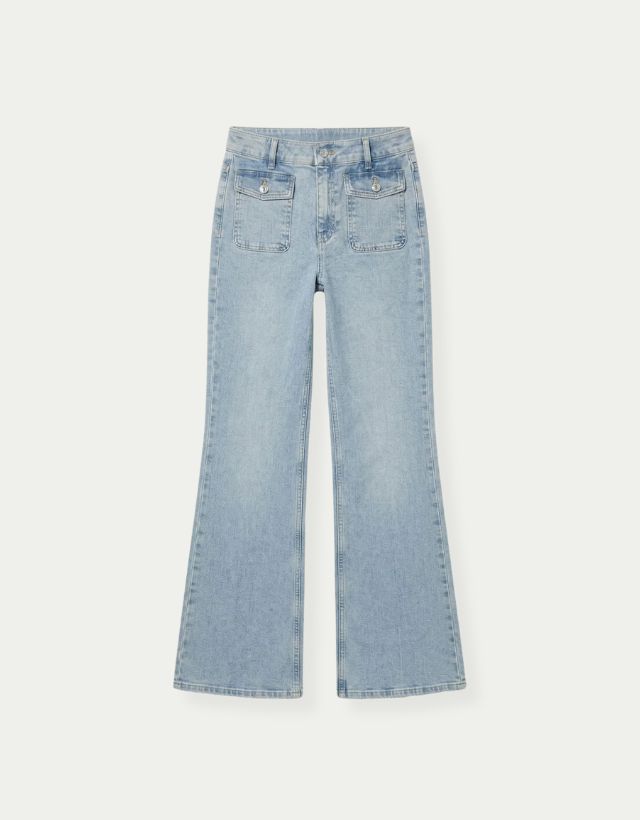 Bella Pockets Flared Jeans Medium Indigo