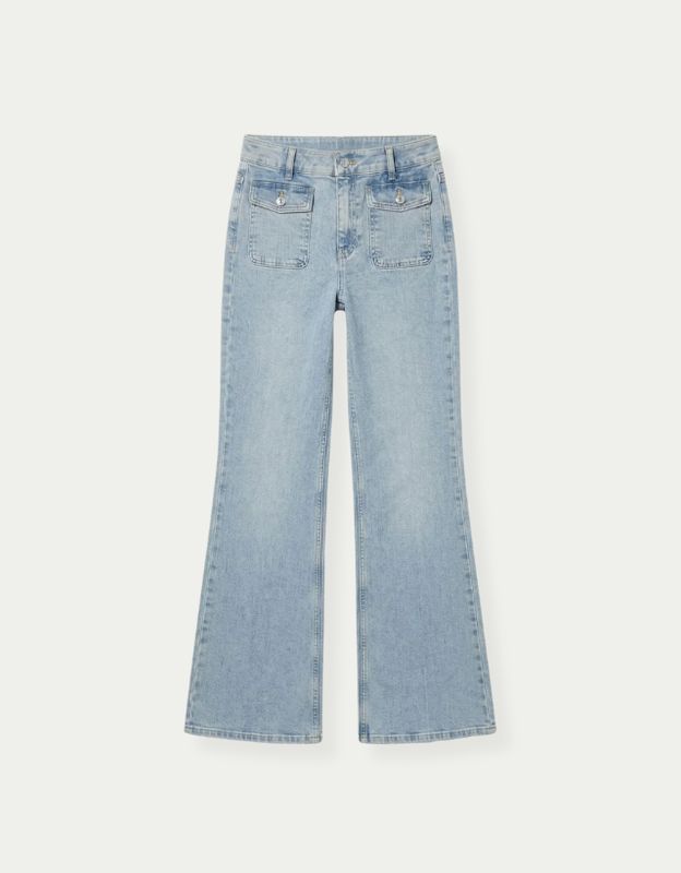 Bella Pockets Flared Jeans Medium Indigo