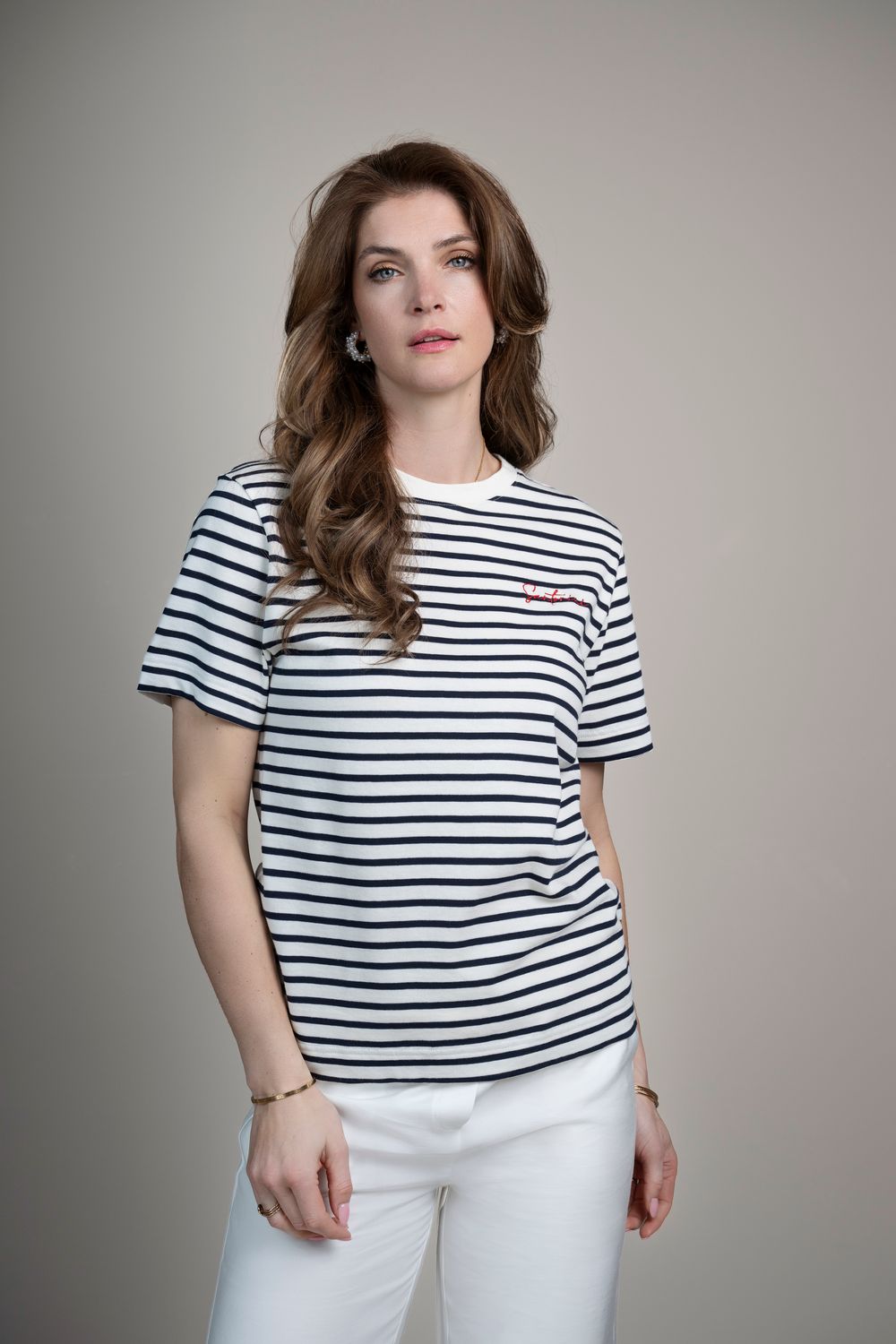 T-shirt Celine Striped Navy