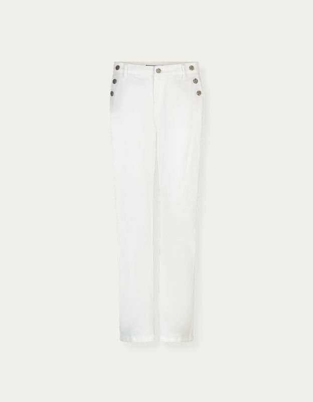 Bibette Off-White & Buttons Offwhite