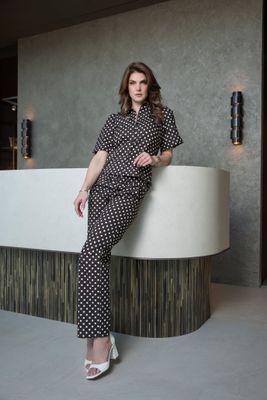 Trouser Jade Brown Dot