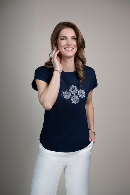 T-shirt Wildflower Navy