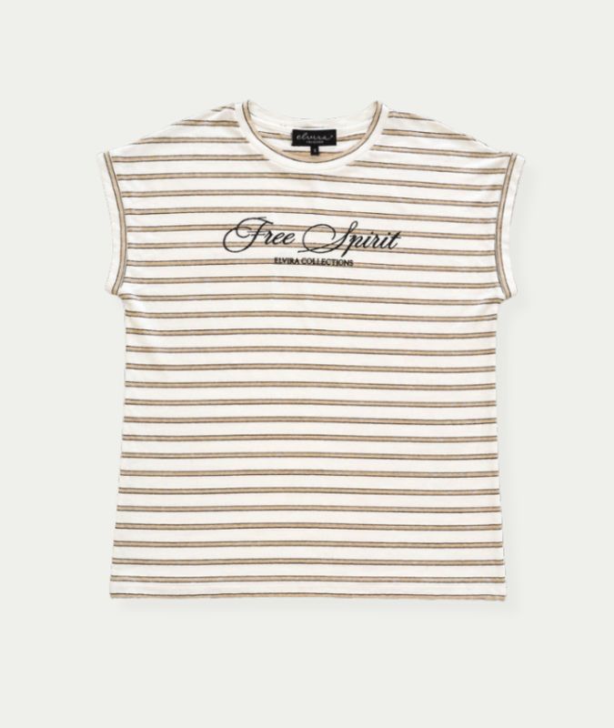 Top Luna Striped Creme