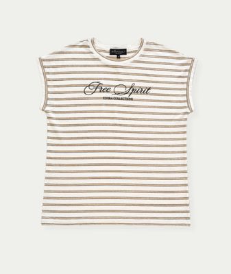 Top Luna Striped Creme
