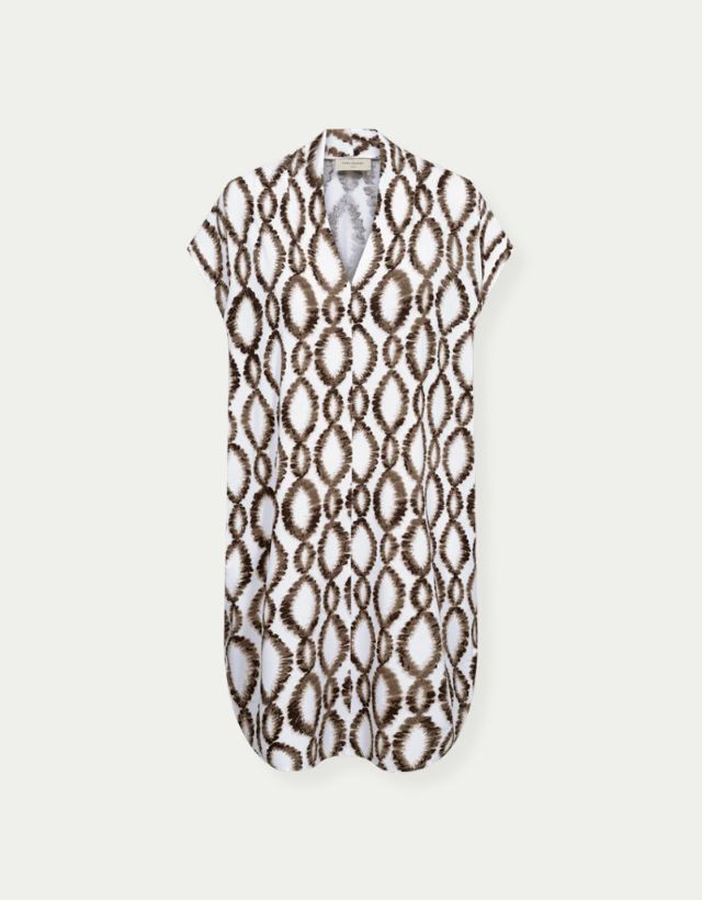 FQFLOI-DRESS Brilliant White w. Coffee Bean