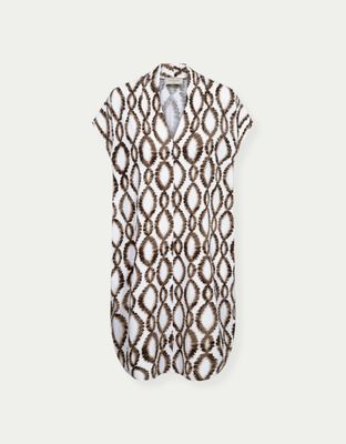 FQFLOI-DRESS Brilliant White w. Coffee Bean