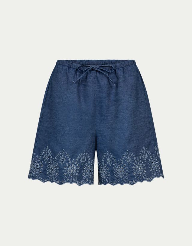 FQLINDA-SHORTS Dark Blue Denim