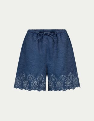 FQLINDA-SHORTS Dark Blue Denim