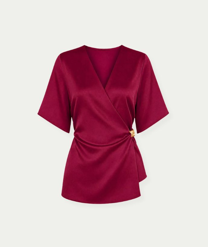 Ribe Wrap Top Grape
